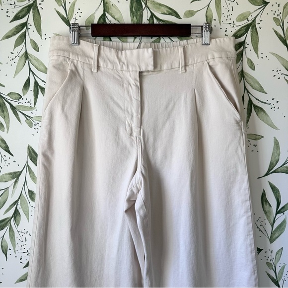 American Eagle Dreamy Drape Stretch Poppy Trouser. Ivory. Size 14 Short. - Picture 3 of 12